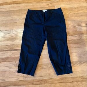 Talbots Black Capri Pants Size 14